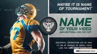 American Football Intro Openers template preview