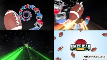 American Football Logo Reveal 5 Logo Stings template preview