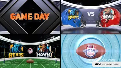American Football VS Logo Stings template preview