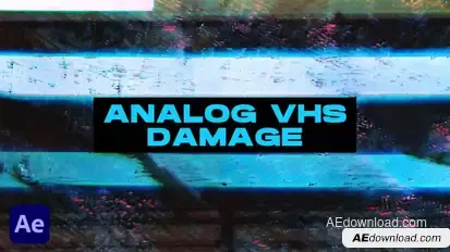 Analog VHS Damage Transitions | After Effects Elements template preview