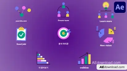 Analytics Icons for After Effects Titles template preview
