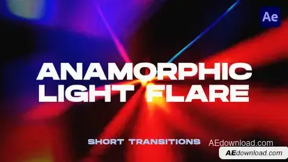 Anamorphic Light Flare Transitions | After Effects Elements template preview