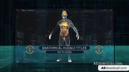 Anatomical HUD UI Titles Titles template preview