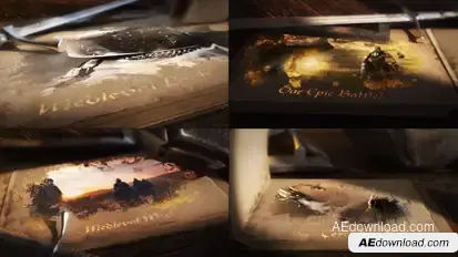 Ancient Battle Book Video Displays template preview