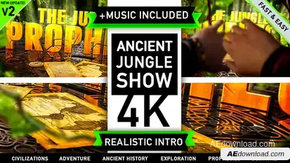 Ancient Civilization Jungle Show Intro Openers template preview