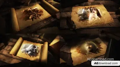 Ancient Epic Scroll Video Displays template preview