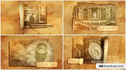 Ancient/History Unfold Project Video Displays template preview