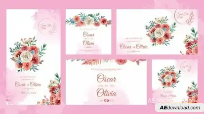 Angela Wedding Invitation Openers template preview