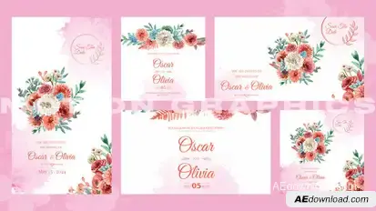 Angela Wedding Invitation | Mogrt Video Displays template preview