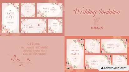 Wedding Invitation Vol.8 Openers template preview