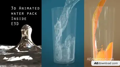 Animated 3d Water Pack Elements template preview