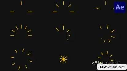 Animated Bursts And Highlight Lines Pack for After Effects Elements template preview