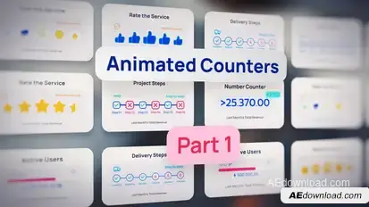 Animated Counters – Infographic Numbers, Ratings, Revenue & KPI Elements for Business Dashboards Infographics template preview