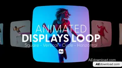 Animated Displays Loop Video Displays template preview
