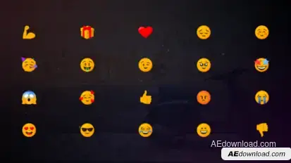 Animated Emoji vol.01 Elements template preview