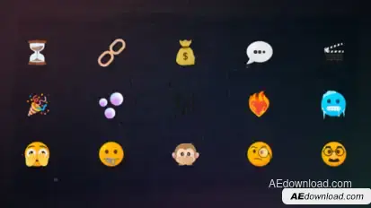 Animated Emoji vol.03 Elements template preview