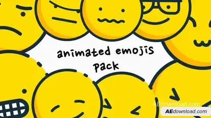 Animated Emojis Pack Elements template preview