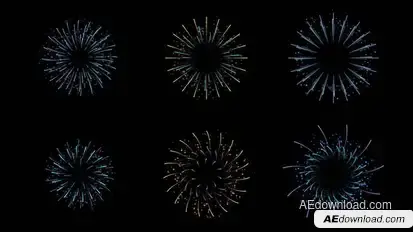 Animated Fireworks Elements Elements template preview
