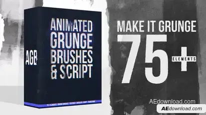 Animated Grunge Brushes Collection + Script Elements template preview