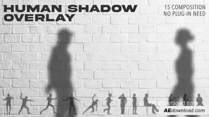 Animated Human Shadow Overlay Titles template preview