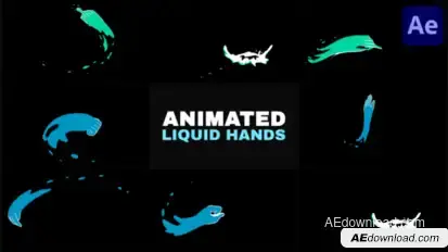 Animated Liquid Hands | After Effects Elements template preview