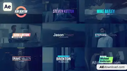 Animated Lower Thirds Elements template preview