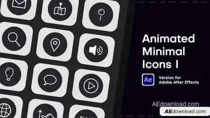 Animated Minimal Icons I Elements template preview