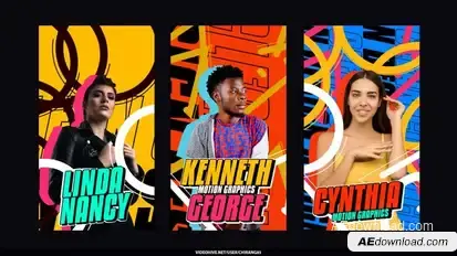 Animated Motion Poster Stories Openers template preview