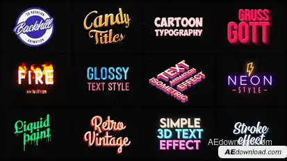 Animated Motion Titles Titles template preview
