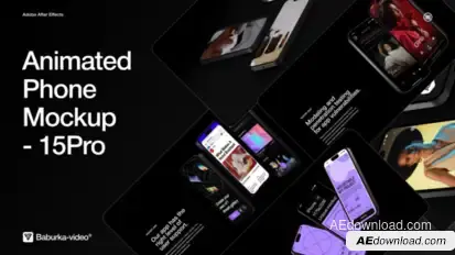 Animated Phone Mockup | 15 Pro Product Promo template preview
