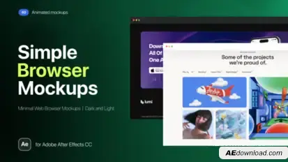 Animated Simple Web Browser Mockups Product Promo template preview