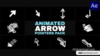Animated Sketchy Arrow Pointers Pack | After Effects Elements template preview