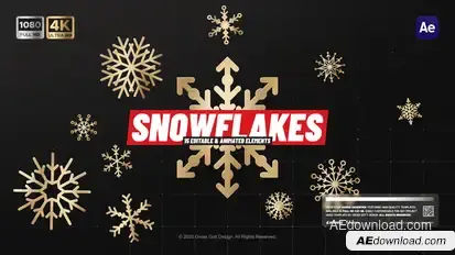 Animated Snowflakes Elements template preview