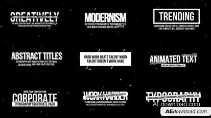 Animated Text Titles 2.0 | After Effects Titles template preview