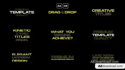 Animated Text Titles | After Effects Titles template preview