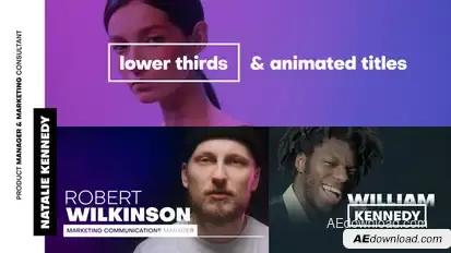 Animated Titles and Lower Thirds Titles template preview