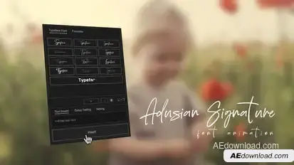 Animated Typeface - Adusian Signature Titles template preview
