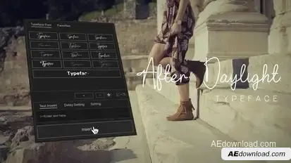 Animated Typeface - After Daylight Titles template preview