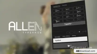 Animated Typeface - Allen Titles template preview