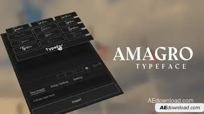 Animated Typeface - Amagro Titles template preview