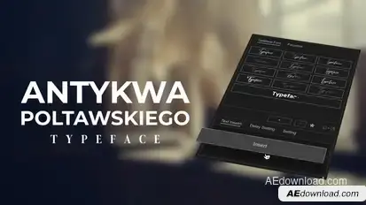 Animated Typeface - Antykwa Poltawskiego Titles template preview