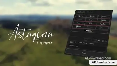 Animated Typeface - Astagina Signature Titles template preview