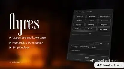 Animated Typeface - Ayres Titles template preview