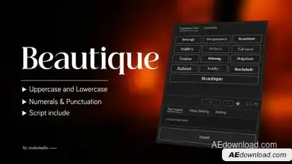 Animated Typeface - Beautique Display Titles template preview