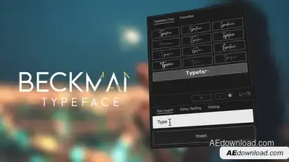 Animated Typeface - Beckman Titles template preview