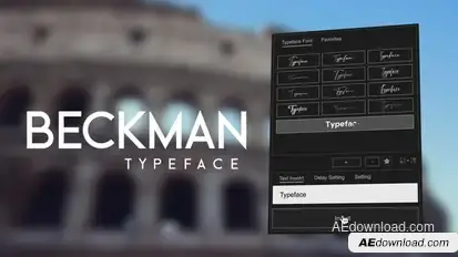 Animated Typeface - Beckman Titles template preview