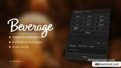 Animated Typeface - Beverage Titles template preview