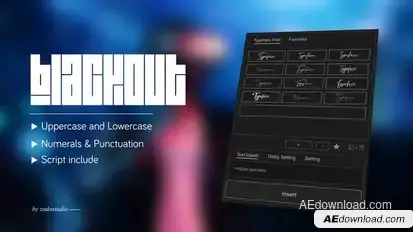 Animated Typeface - Blackout Titles template preview