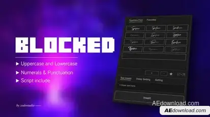 Animated Typeface - Blocked Titles template preview