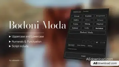 Animated Typeface - Bodoni Moda Titles template preview